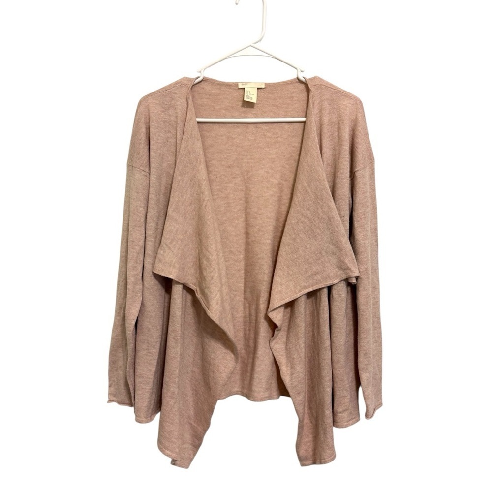2/$15 H&M -Light Pink Open Front Cardigan Draped Lightweight Layering Sweater -S